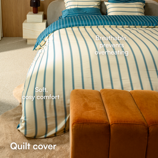 Cooling Bamboo Quilt Cover Set | Stripes
