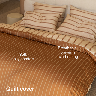 Cooling Bamboo Quilt Cover Set | Stripes