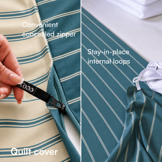 Cooling Bamboo Quilt Cover Set | Stripes
