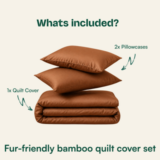 Fur-friendly Bamboo Quilt Cover Set