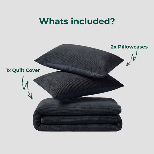 Corduroy Quilt Cover Set