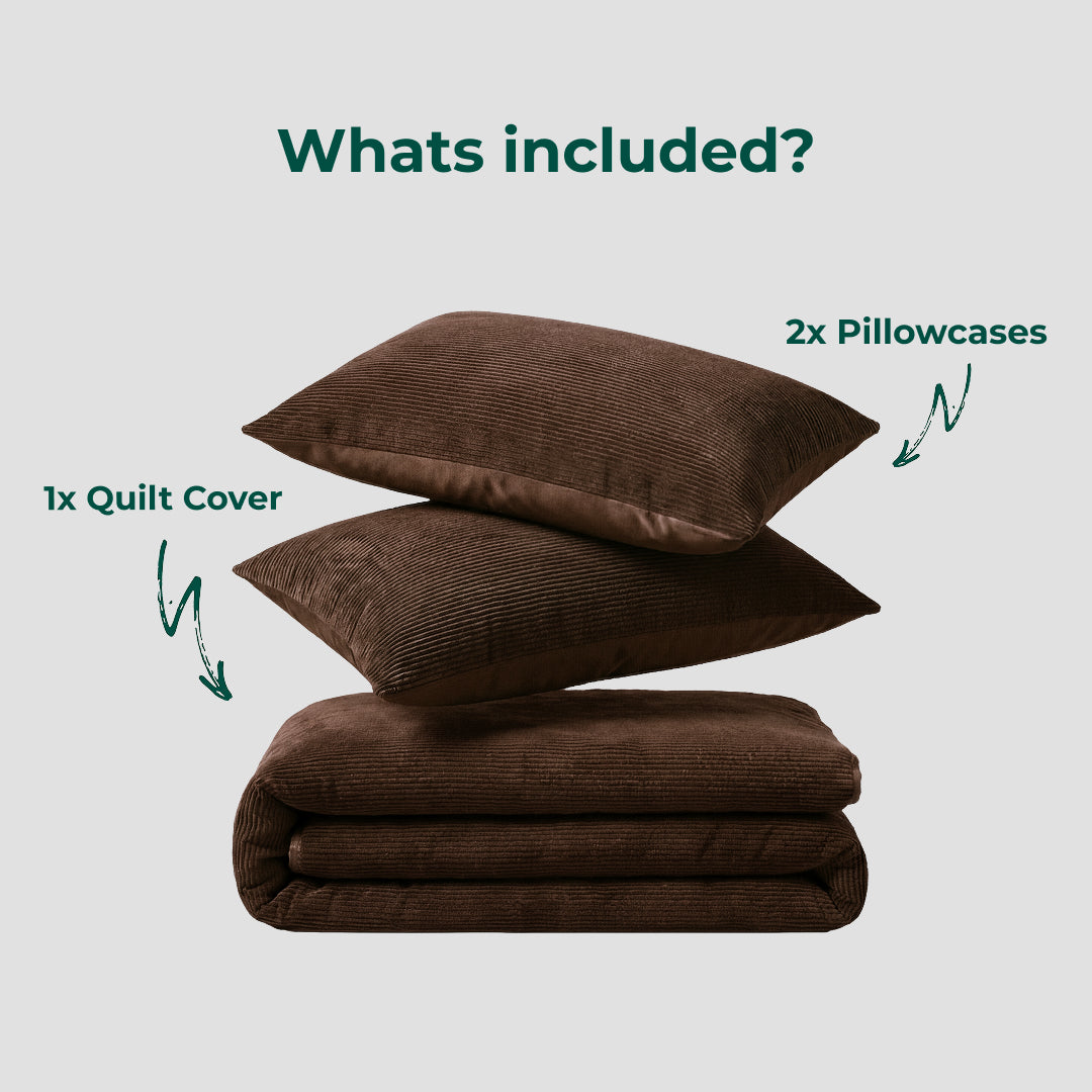 Corduroy Quilt Cover Set