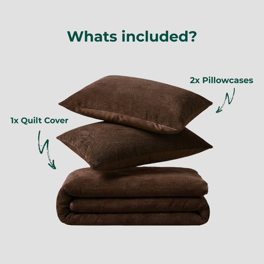 Corduroy Quilt Cover Set