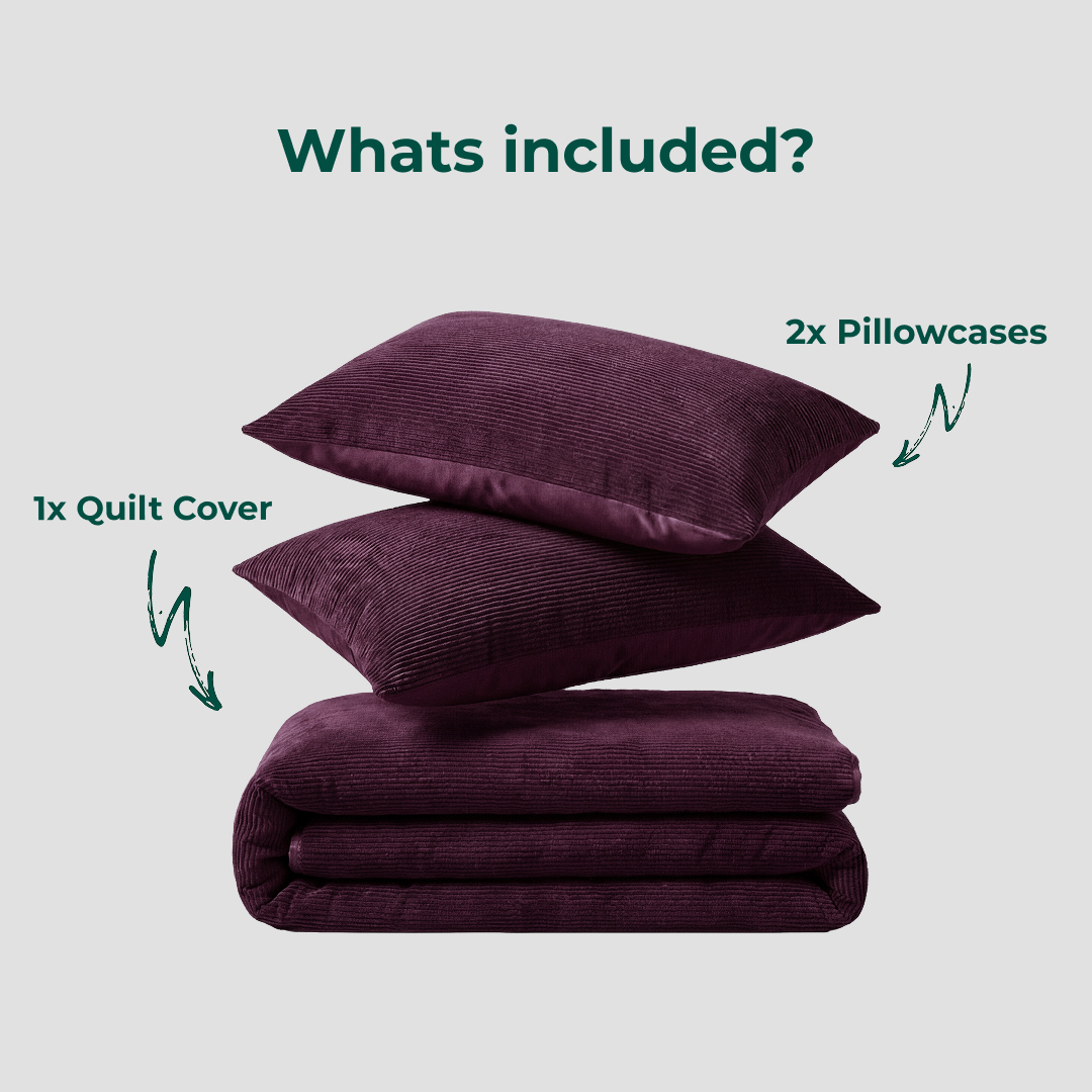 Corduroy Quilt Cover Set