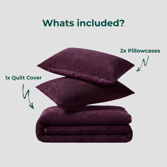Corduroy Quilt Cover Set