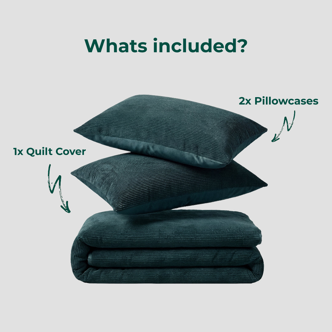 Corduroy Quilt Cover Set