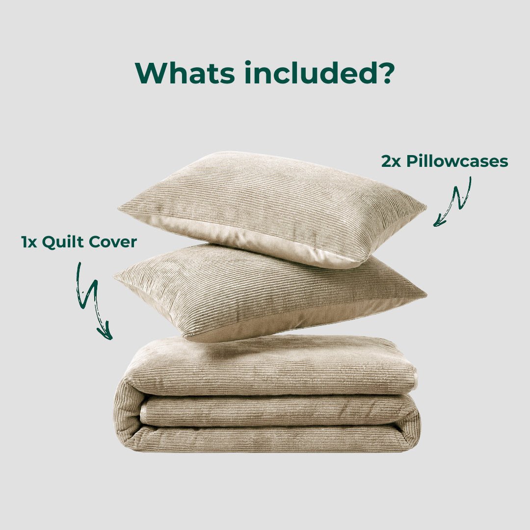 Corduroy Quilt Cover Set