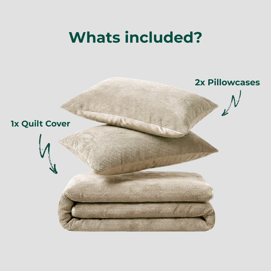 Corduroy Quilt Cover Set