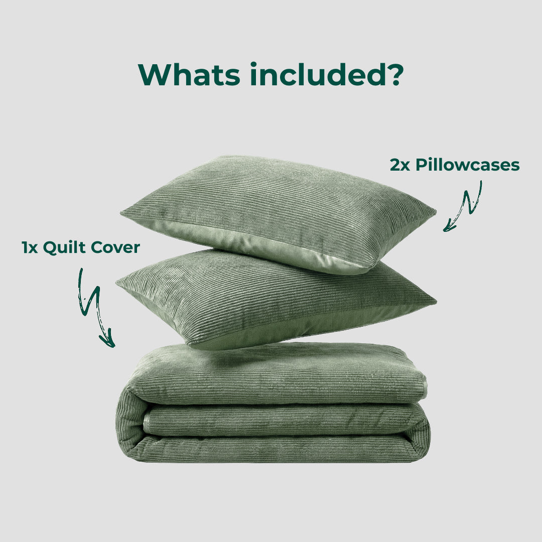 Corduroy Quilt Cover Set