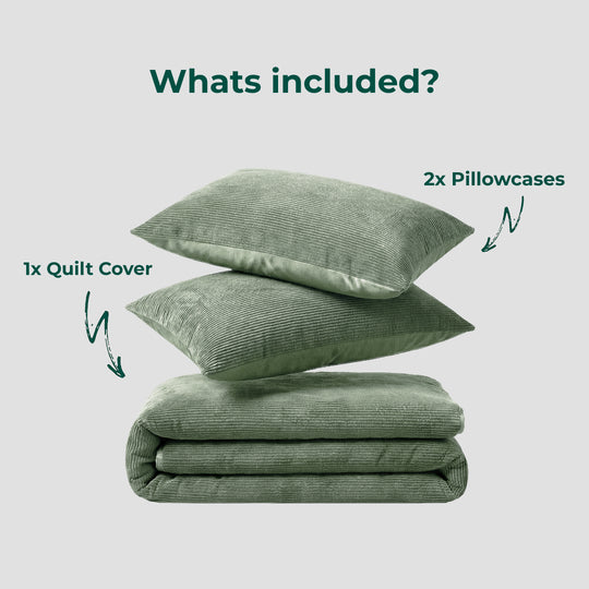 Corduroy Quilt Cover Set