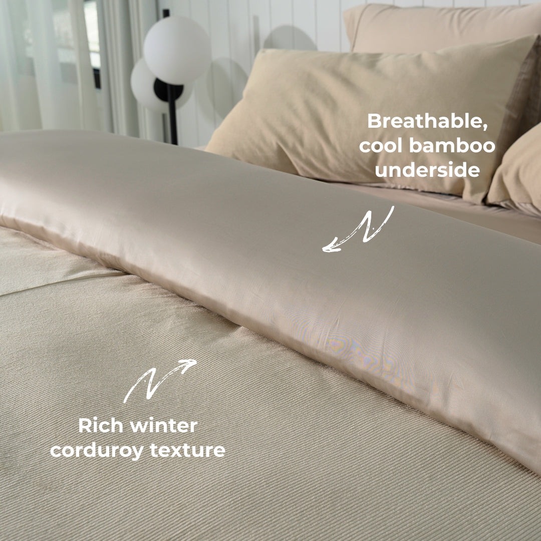 Corduroy Quilt Cover Set