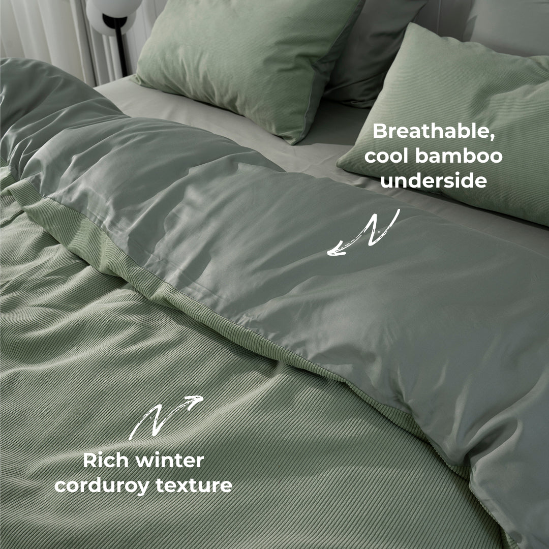 Corduroy Quilt Cover Set