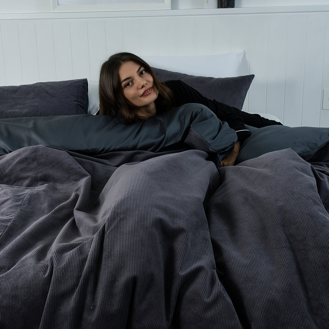 Corduroy Quilt Cover Set