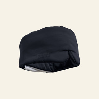 Black cooling sleep mask, side view