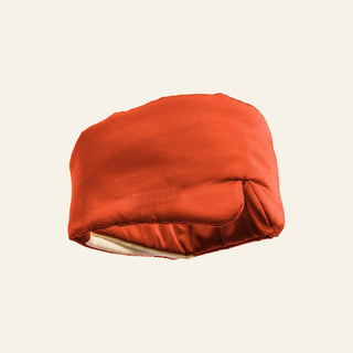 Burnt Orange cooling sleep mask, side view