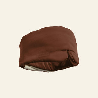Chocolate cooling sleep mask, side view