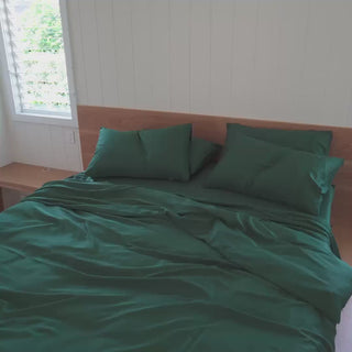 Forest Green bamboo bedding video