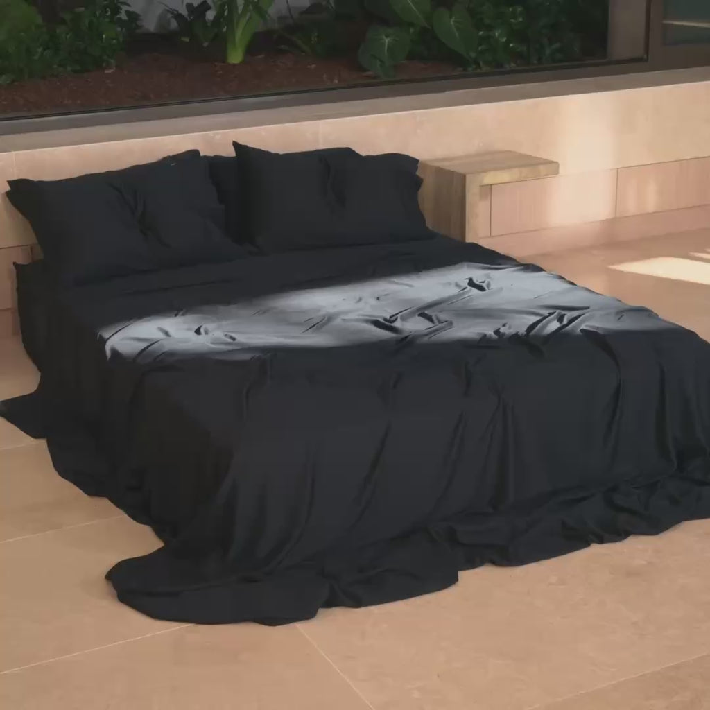 Black bamboo bedding video