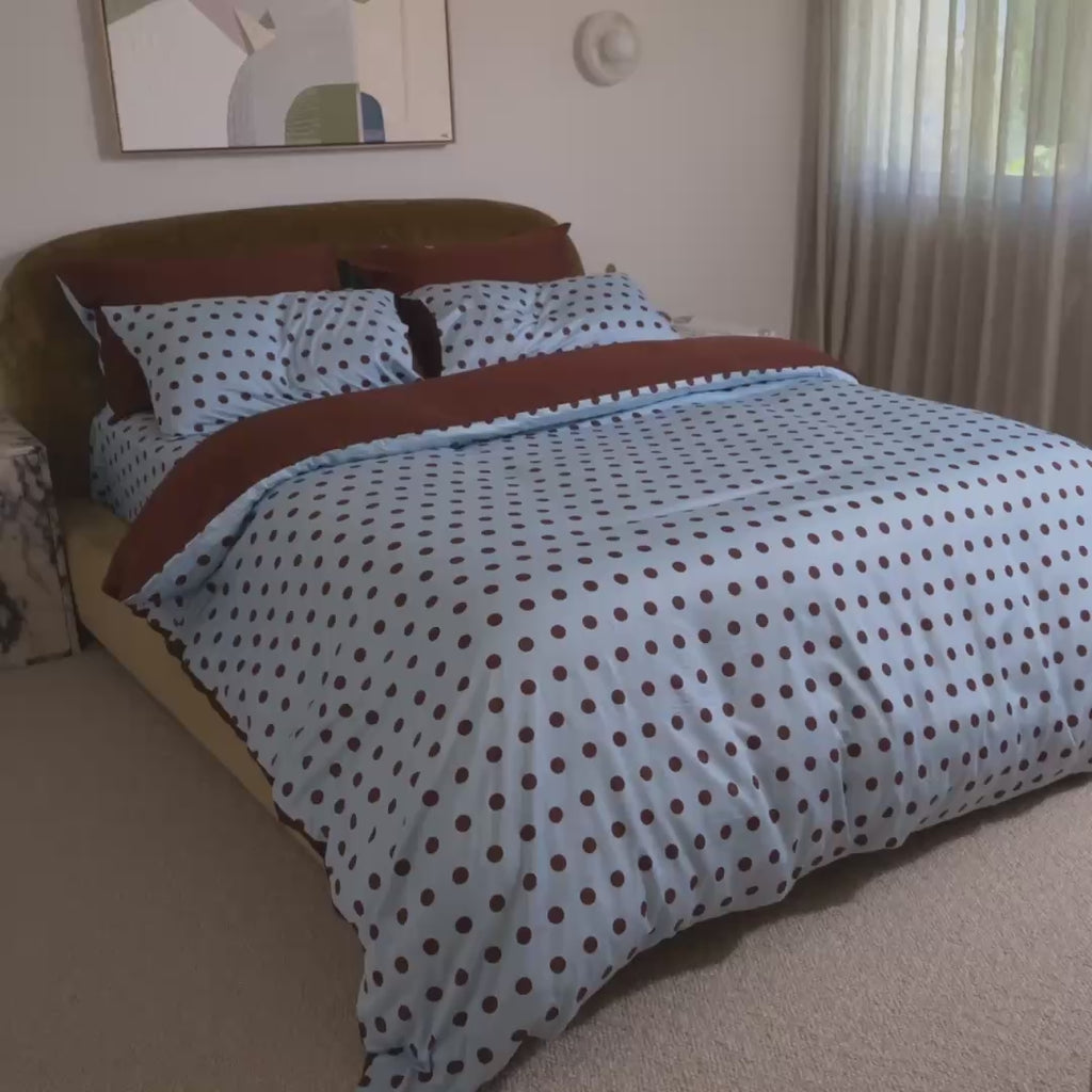 Iced Chocolate Polka quilt cover video